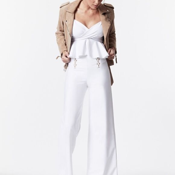 Carbon38  Blouse White Off the Shoulder Ruffle Top‎ - Picture 5 of 5